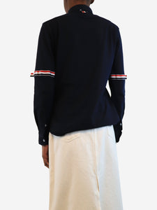 Thom Browne Navy blue cotton striped shirt - size UK 4
