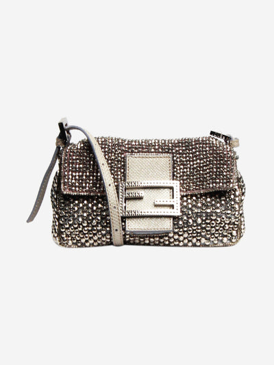 Silver mini beaded Baguette bag Shoulder bags Fendi 