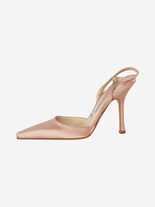 Jimmy Choo Pink satin slingback pumps - size EU 37