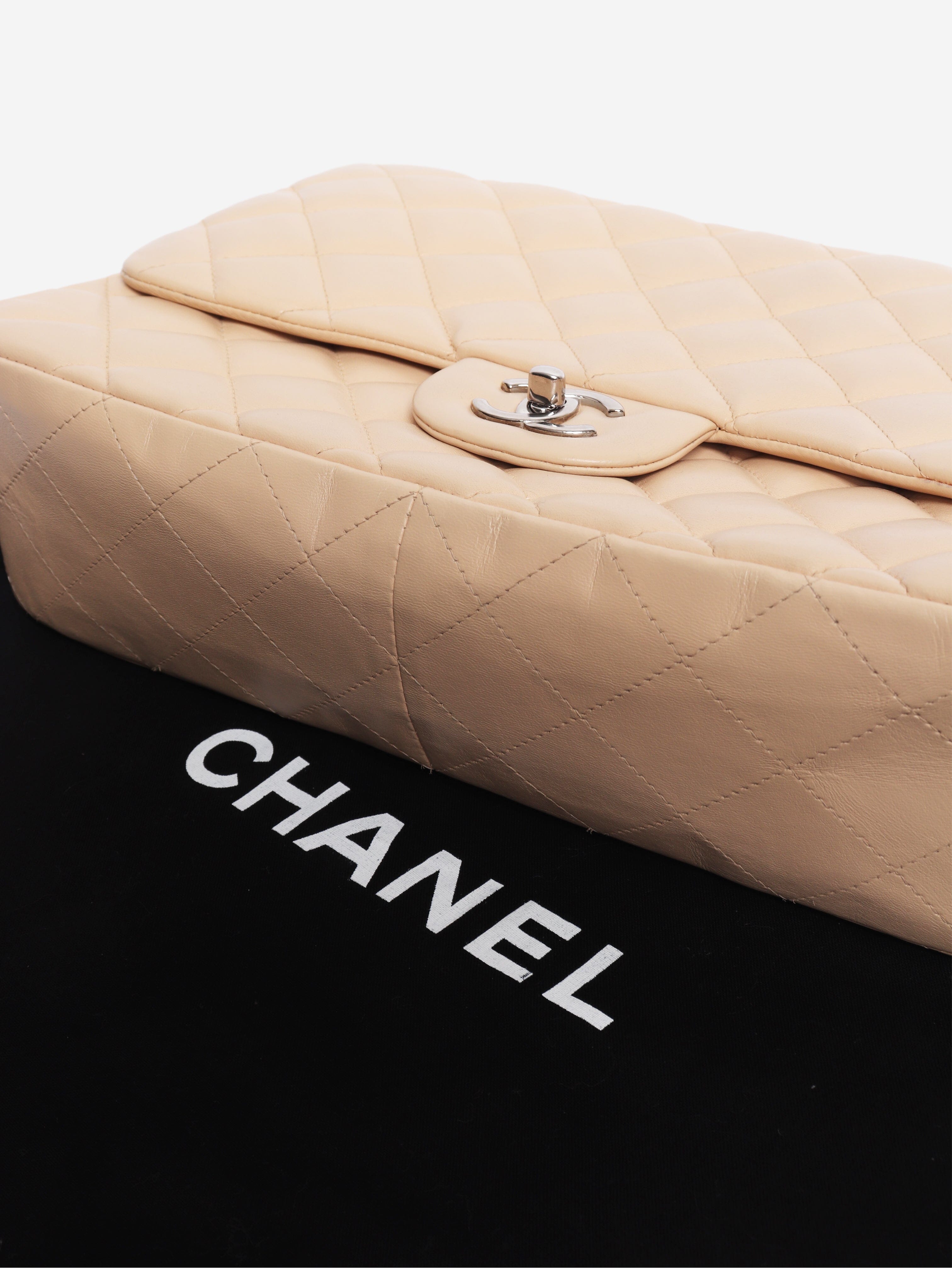 Beige 2009 classic single flap bag