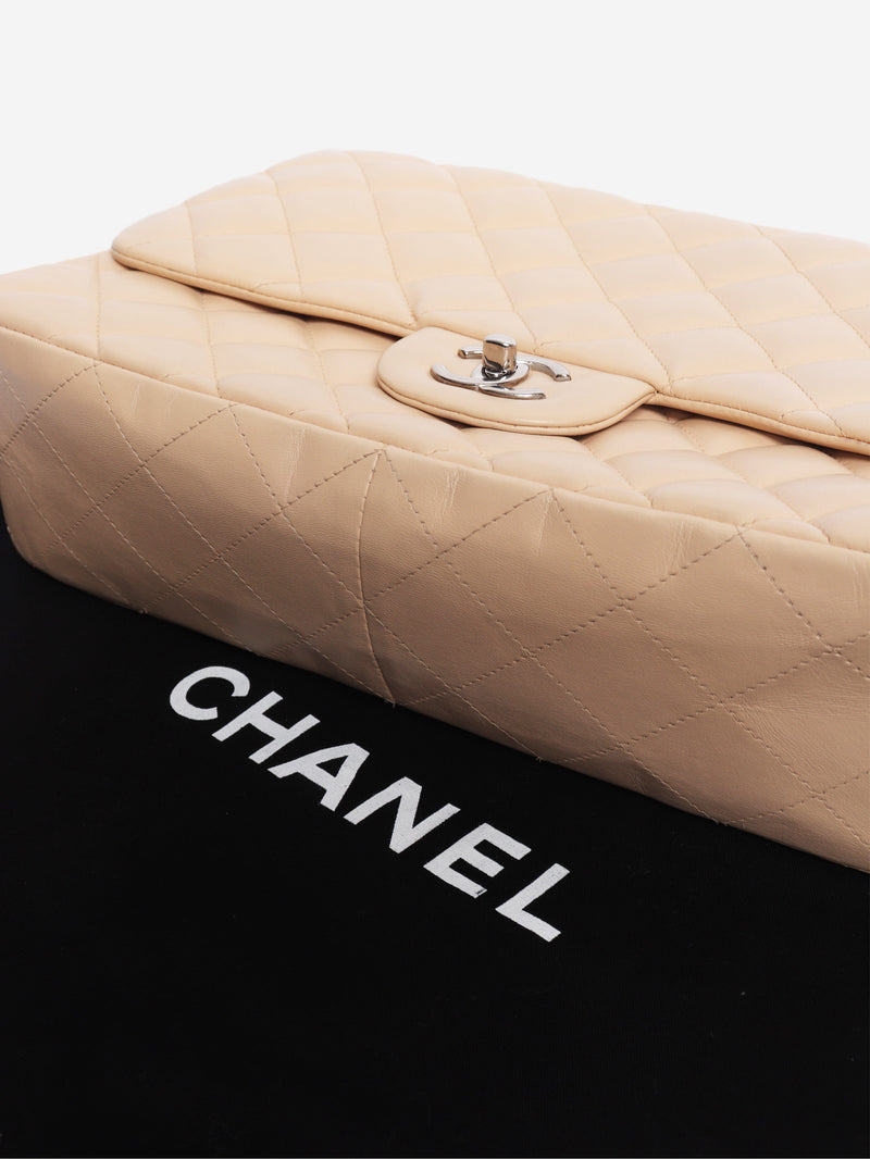 Beige 2009 classic single flap bag