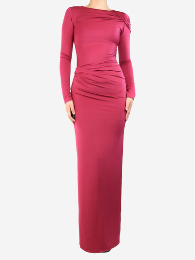 Fuschia jersey Nubria gown - size UK 8 Dresses 16 Arlington 