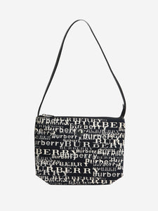 Burberry Black canvas logo bag