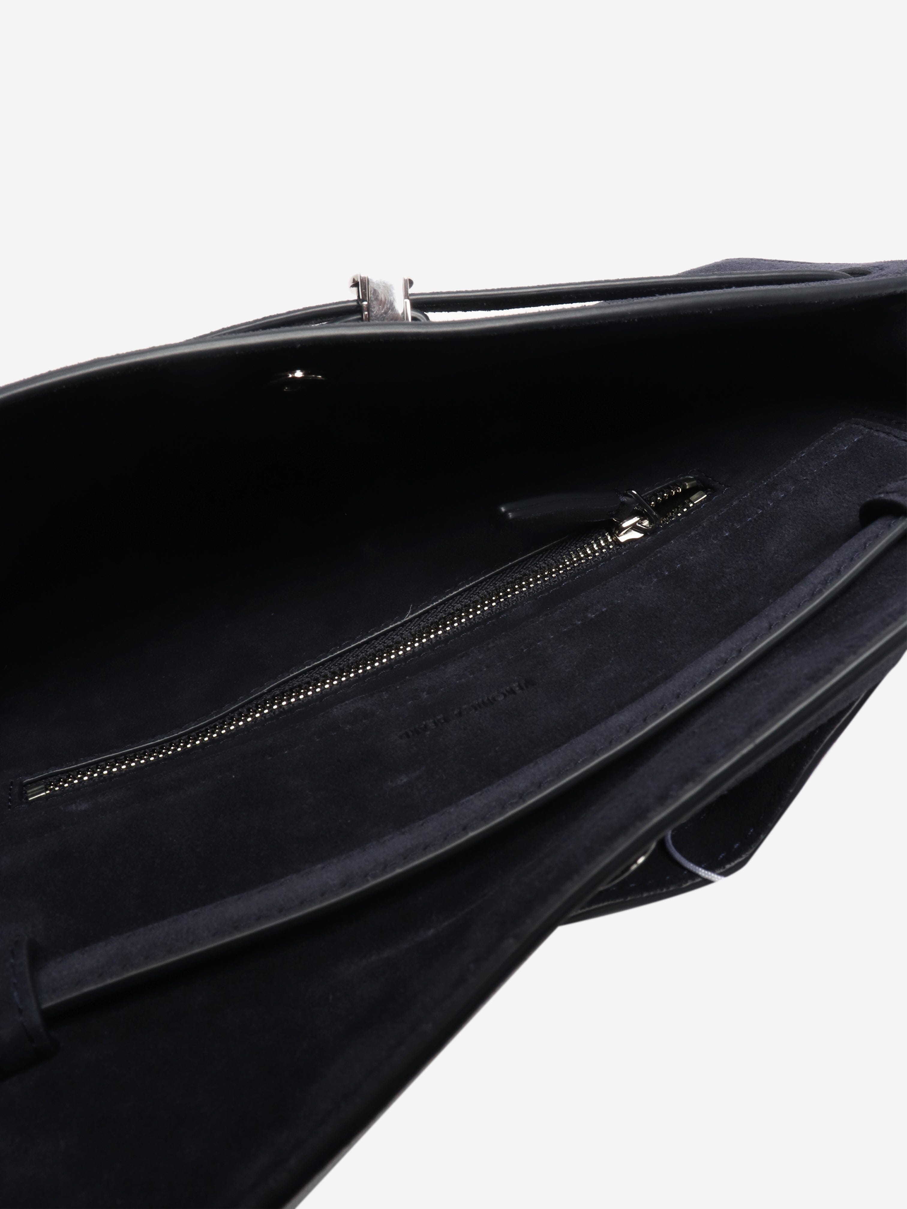 Navy suede shoulder bag Bags Veronica Beard 