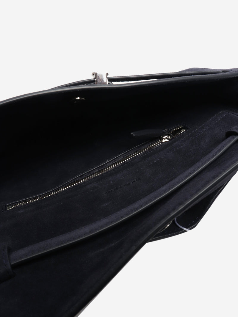 Navy suede shoulder bag Bags Veronica Beard 