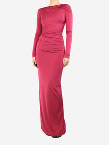 16 Arlington Fuschia jersey Nubria gown - size UK 8