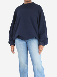 Extreme Cashmere Blue cashmere oversized jumper - size