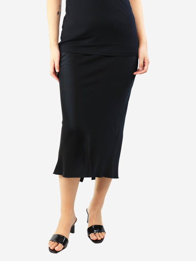 Black satin midi skirt - size UK 8 Skirts Dries Van Noten 