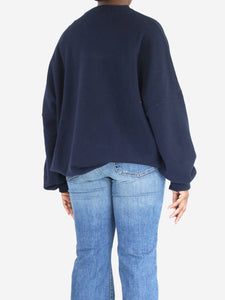 Extreme Cashmere Blue cashmere oversized jumper - size