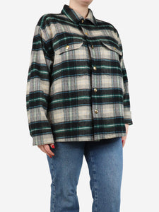 Celine Green plaid overshirt - size UK 12