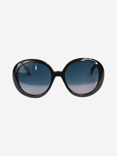 Gucci Black round oversized GG sunglasses - size Sunglasses Gucci 