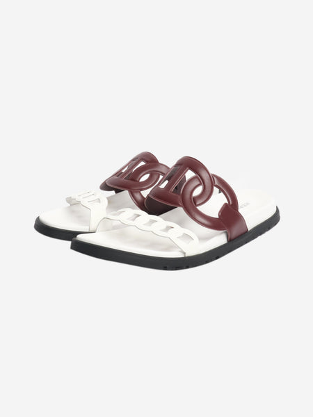 Burgundy and white Extra sandals - size EU 43 alternate image