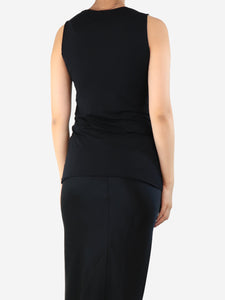 La Perla Black lace-trim cami top - size UK 10