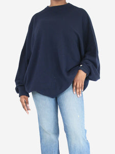 Extreme Cashmere Blue cashmere oversized jumper - size