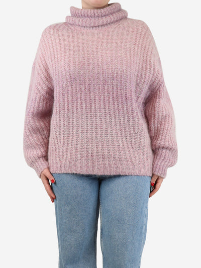 Pink mohair-blend roll neck jumper - size M Knitwear Ba&sh 