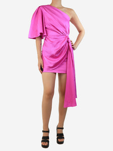 Solace London Purple one shoulder mini dress - size UK 8