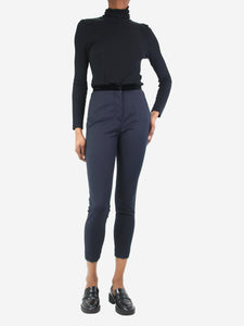 Sandro Navy blue cropped trousers - size UK 6