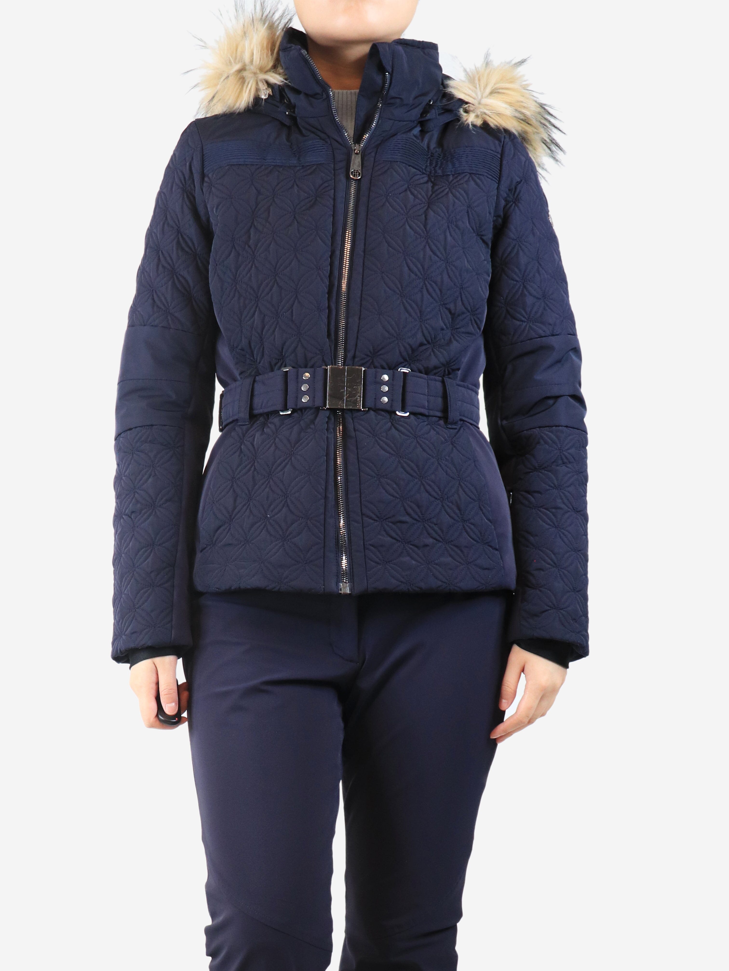 Navy quilted ski jacket - size M Skiwear Poivre Blanc 