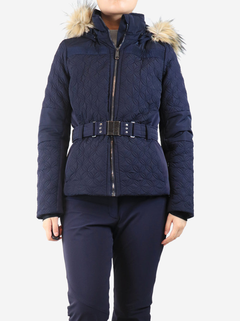 Navy quilted ski jacket - size M Skiwear Poivre Blanc 