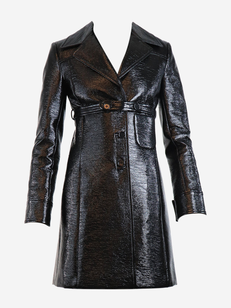 Black vinyl coat - size UK 8 Coats & Jackets Courreges 