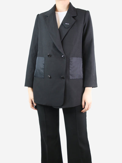 Black double-breasted jacket - size S Coats & Jackets Prada 