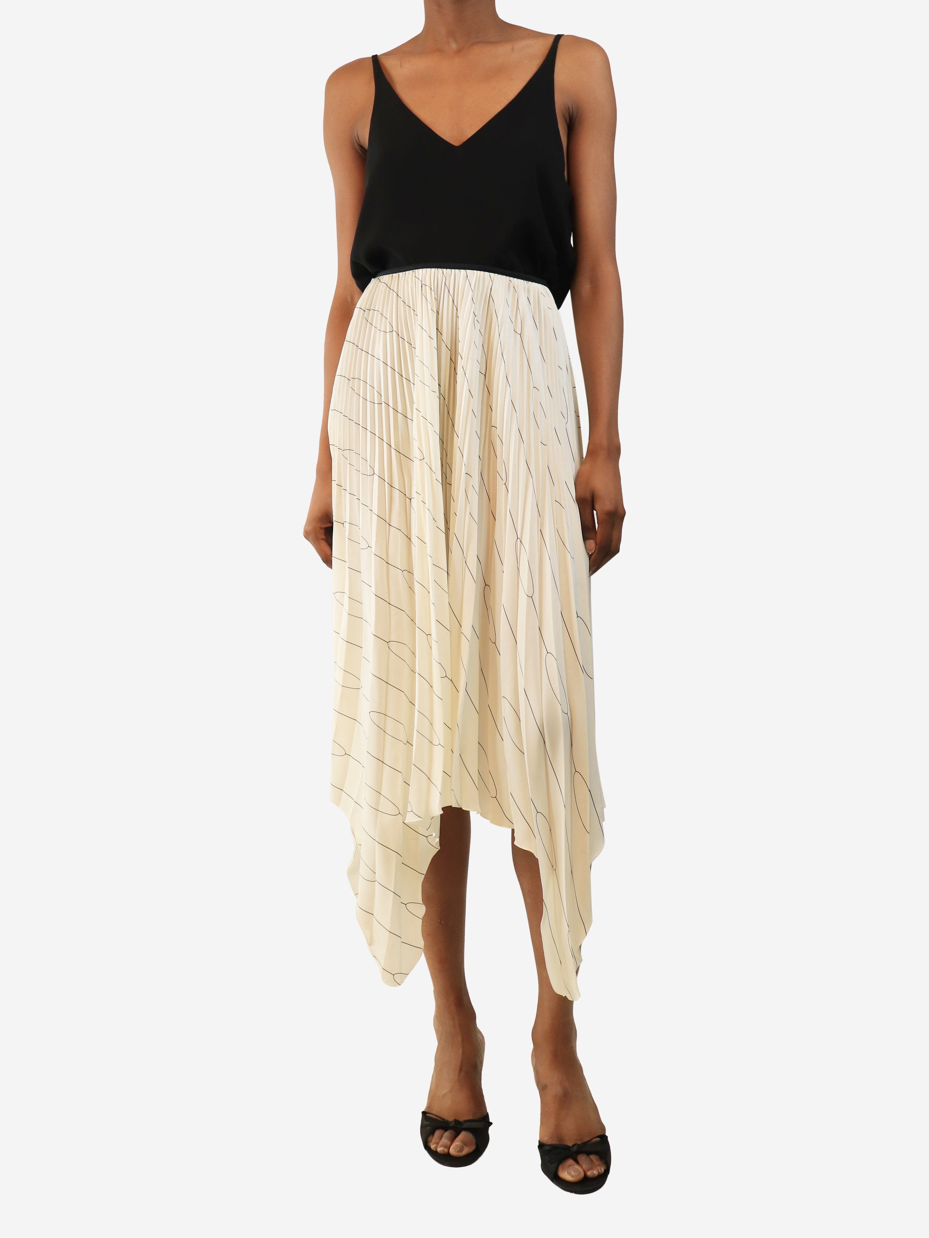 Cream pleated midi skirt - size UK 8 Skirts Celine 