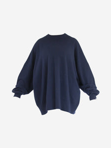 Extreme Cashmere Blue cashmere oversized jumper - size