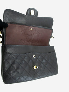 Chanel Black 2013 jumbo caviar Classic double flap bag