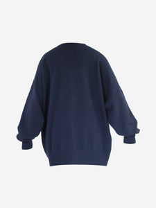 Extreme Cashmere Blue cashmere oversized jumper - size