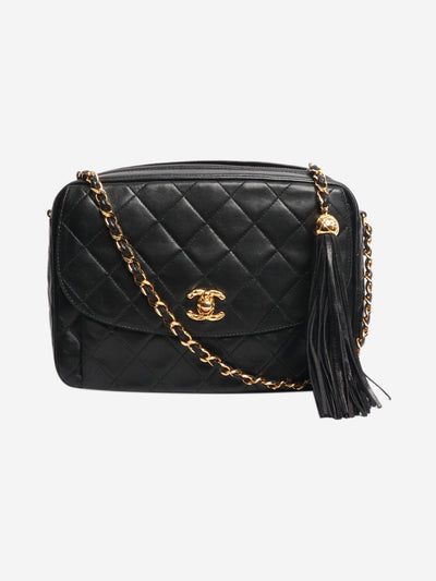 Black vintage 1991 lambskin quilted Camera bag Shoulder bags Chanel 