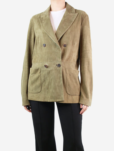 Khaki suede blazer - size UK 12 Coats & Jackets Furling by Giani 