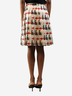White bunny printed midi skirt - size UK 6 Skirts Prada 