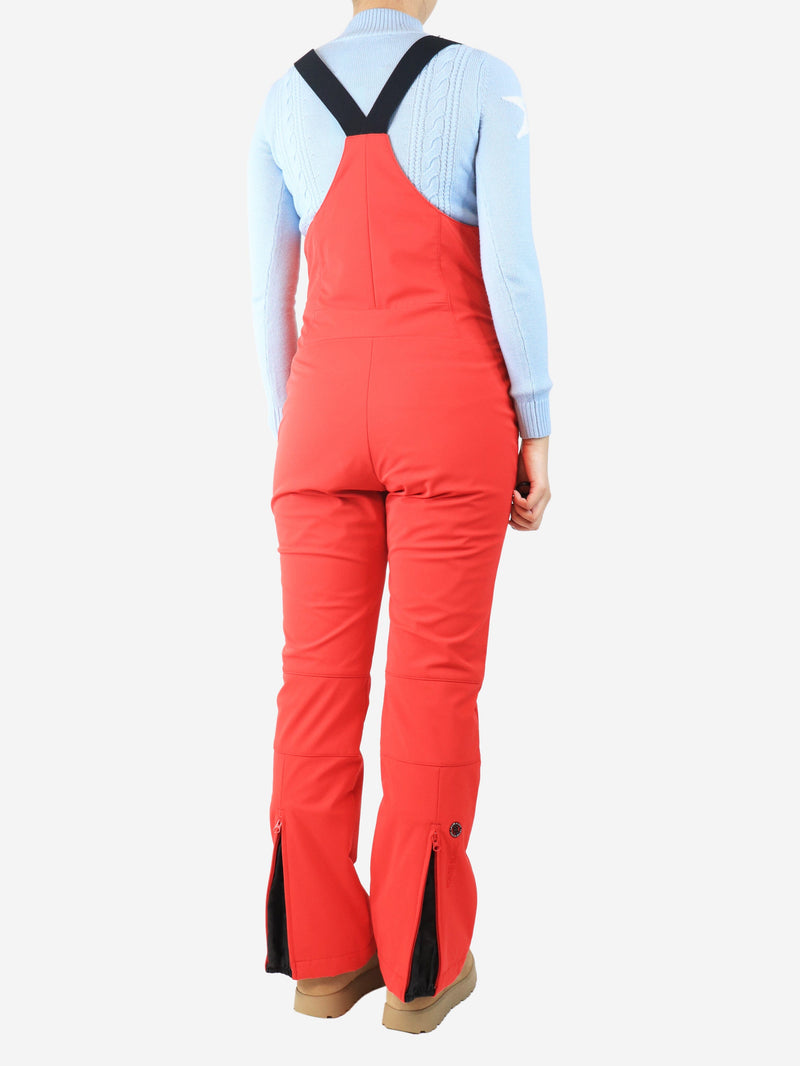 Red stretch ski bib pants - size L Skiwear Poivre Blanc 
