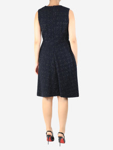 Simone Rocha Black sleeveless tweed midi dress - size UK 10