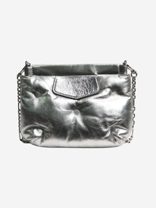 Maison Margiela Silver Glam Slam classique metallic leather bag