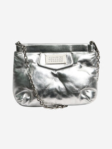 Maison Margiela Silver Glam Slam classique metallic leather bag