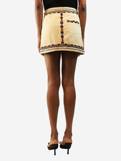 Cream studded mini skirt - size UK 6 Skirts Isabel Marant 