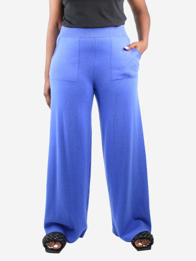 Blue wide-leg cashmere trousers - size L Trousers Bamford