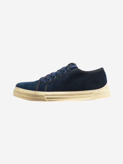 Dark blue velvet trainers - size EU 36.5 Trainers Chanel 