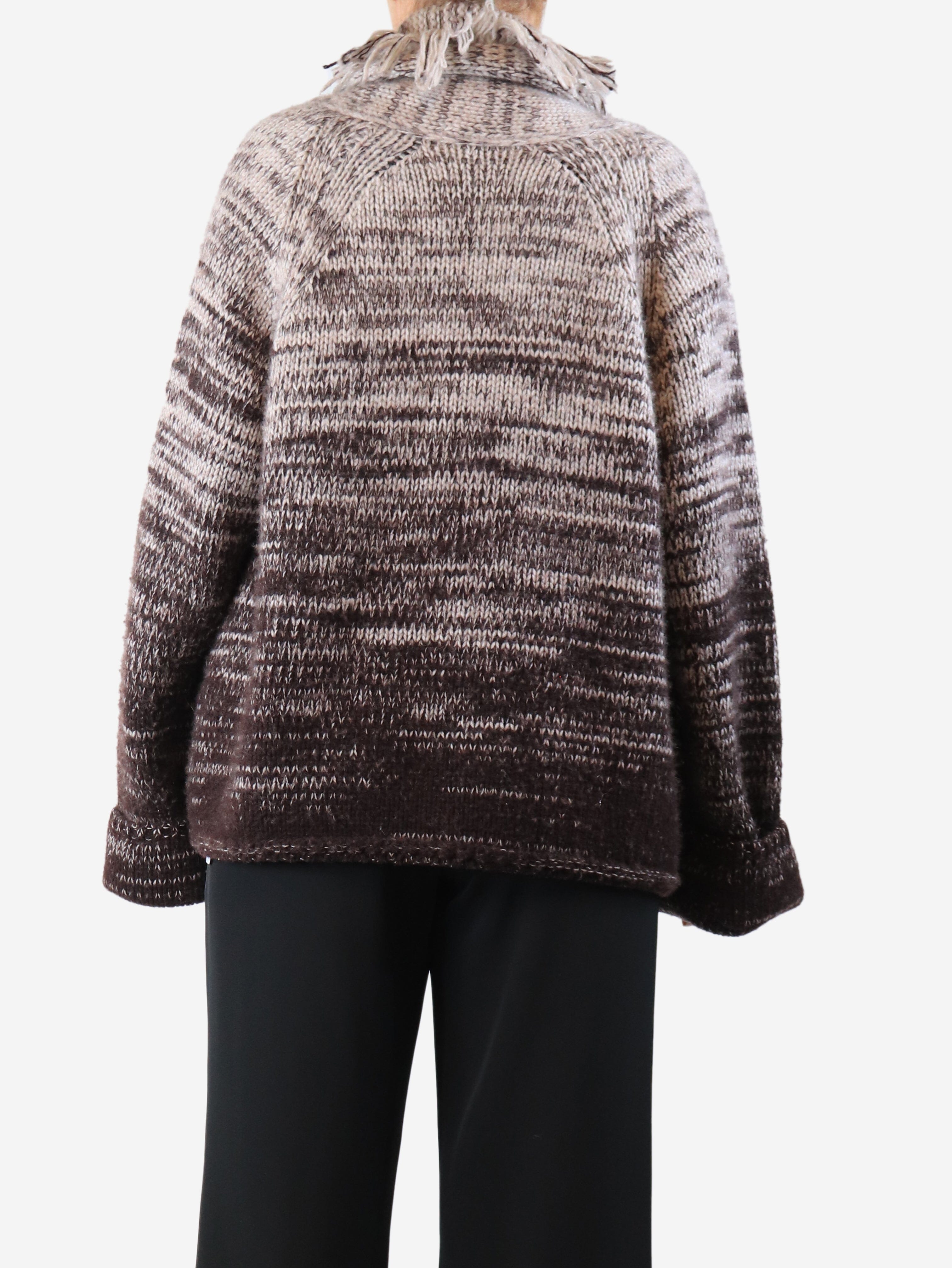 Brown fringed cardigan - size Knitwear Mandkhai 