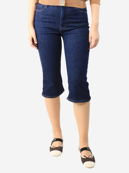 Dark blue cropped jeans - size UK 10 product image