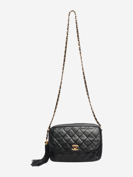Black vintage 1991 lambskin quilted Camera bag alternate image