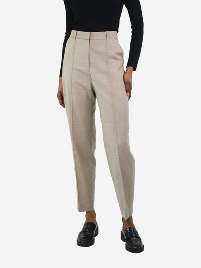 Light grey sewn pleat wool trousers - size UK 6 Trousers Toteme 