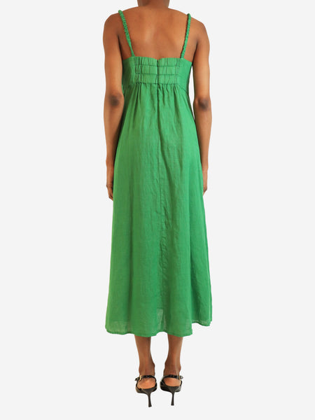 Green linen sundress - size XS alternate image