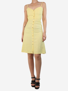 Baar&Bass Yellow linen-blend mini dress - size S