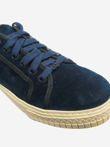 Chanel Dark blue velvet trainers - size EU 36.5