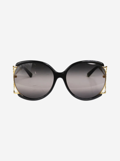 Gucci Black oversized round sunglasses - size Sunglasses Gucci 