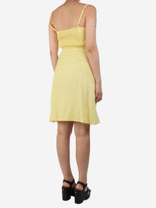 Baar&Bass Yellow linen-blend mini dress - size S