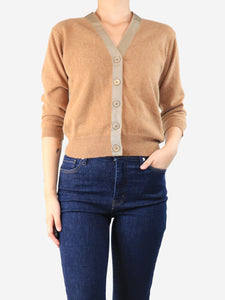 Jumper 1234 Biscuit cashmere cardigan - size UK 10