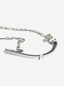 Maison Margiela Silver Glam Slam classique metallic leather bag